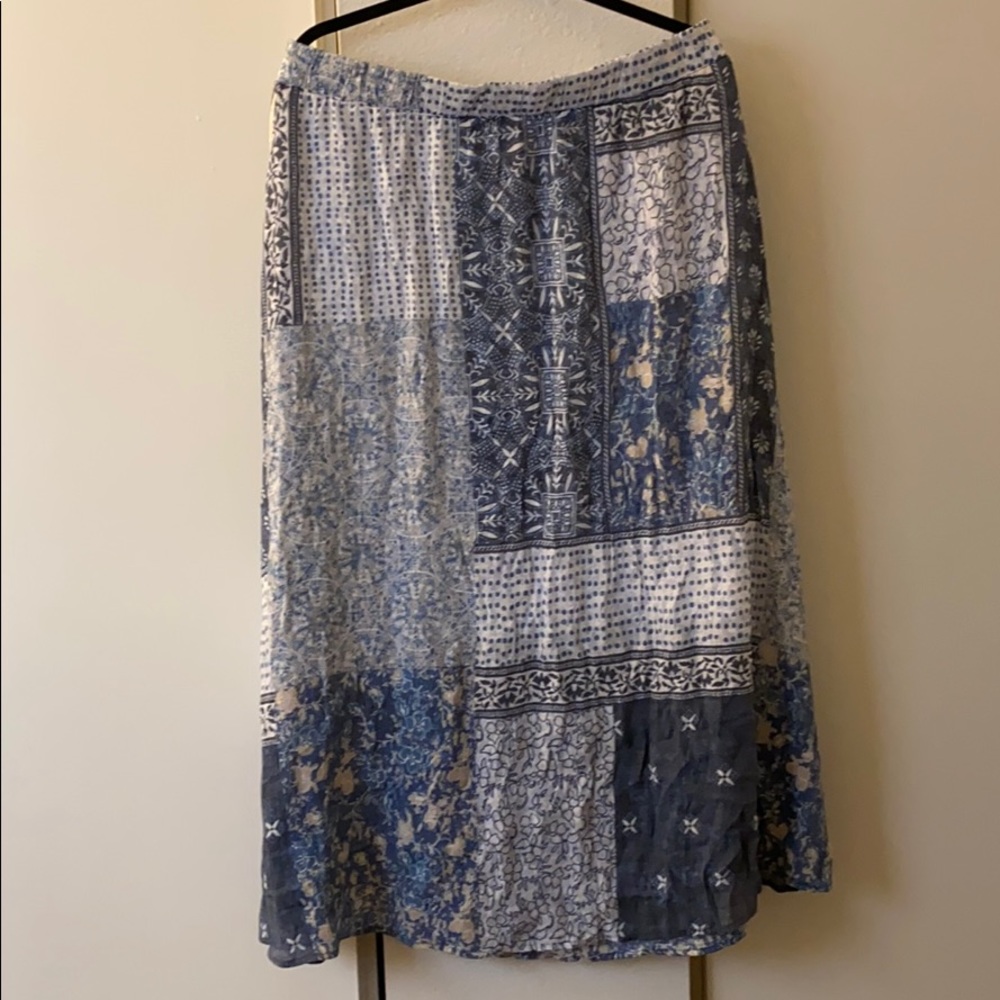 Patchwork midi skirt